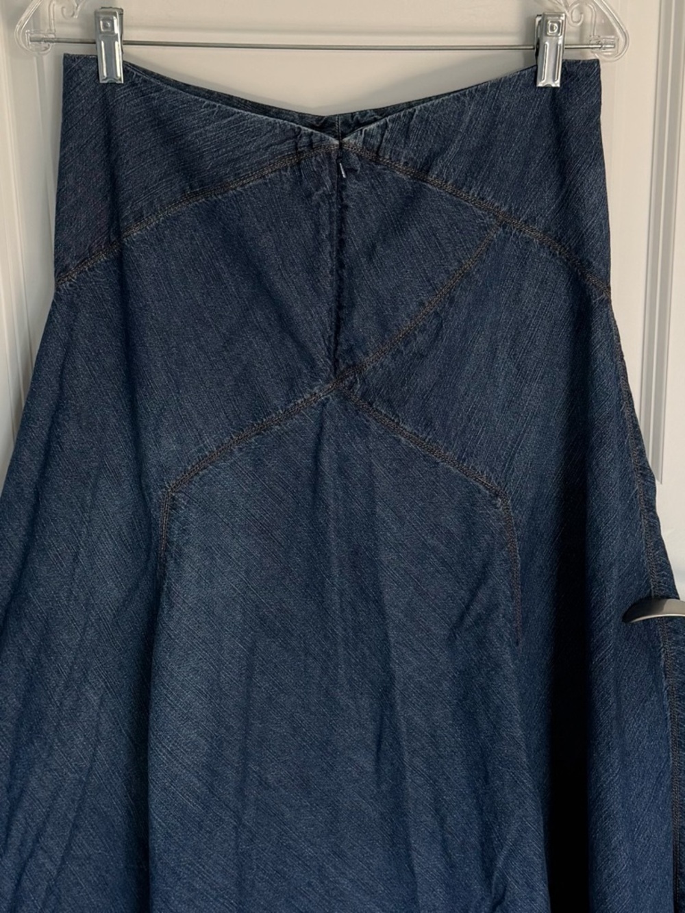 Lauren Ralph Lauren Dark Blue A-Line Denim Midi Skirt Size 8 39535 - Picture 7 of 12